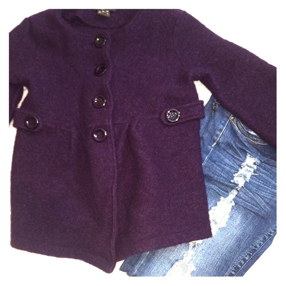 Purple Wool Coat
